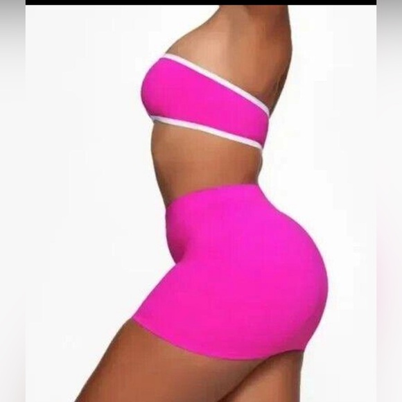 Skims Women's Sporty Zipper Swim Mini Skirt Hibiscus CU-SKT-3024 Size 2X NWT - Picture 2 of 6